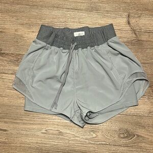 Light blue grey-ish shorts!